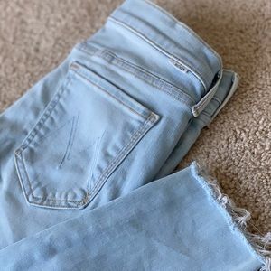 Mother “The Looker” Ankle Fray Jeans